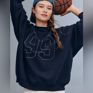 NWT L*Space Anthropologie  Navy Crew- M $148